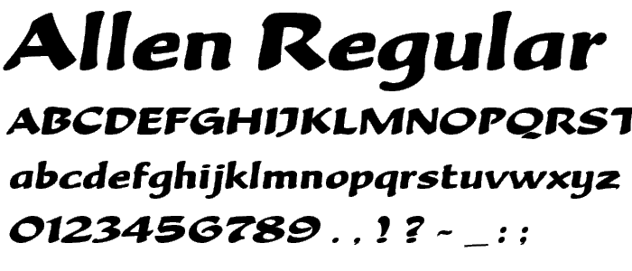ALLEN Regular font